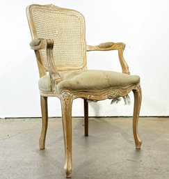 A Vintage Cane Back Louis XV Fauteuil