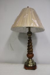 Very Nice Wood Lamp With Shade