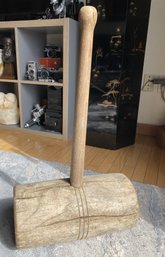 LARGE Antique Circus Or Carnival Wooden Mallet