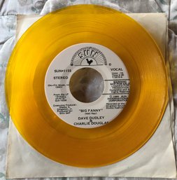 Dave Dudley & Charlie Douglas 'Big Fanny' & 'where's The Truck' Gold Colored Vinyl 45 Rockabilly Record EX/NM