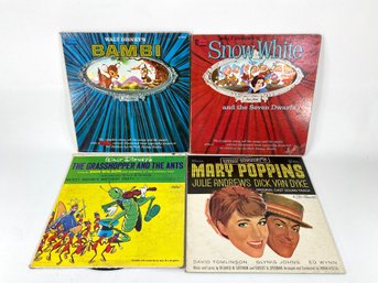 Group Of 4 Disney Albums Mary Poppins, Bambi & More