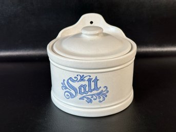 A Vintage Lidded Salt Box By Pfaltzgraff, Yorktowne Pattern