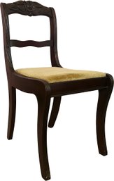 A Carved Wood Side Chair (AS IS)