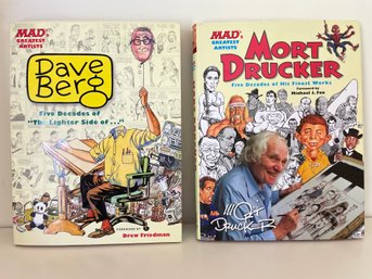 MAD , Greatest Artists. 2 Hard Cover Books. Dave Berg And Mort Drucker. (B66)