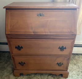 Fall Front Maple Desk With Two Drawers