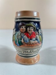 Vintage Miniature Ceramic Beer Stein 'Zum Wohlsein'