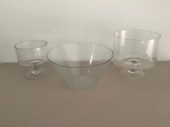 Trifle And Dessert Bowl Lot Of 3