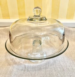 Decorative Footed Cake Stand With Dome Cover