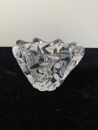 Vintage Daum Crystal Glass Dish