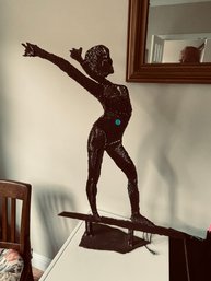 STEEL SCULPTURE OF A BALLERINA