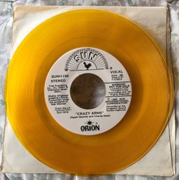 Scarce Orion 'Crazy Arms' Gold Colored Vinyl Promo 45 Rockabilly Record On Sun EX/NM