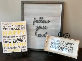 Inspirational Wooden Plaques And Framed Art Pieces