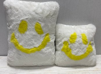 A PAIR Of Smiley Face Decorative Pillows