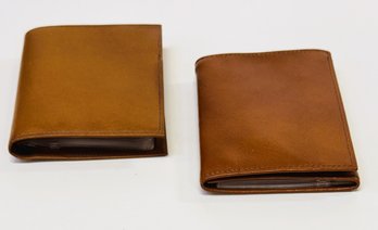 Swank Tan Leather Bifold & Trifold Wallets ( Trifold- Genuine Cowhide) From A Salesman's Display Case - Lot 4