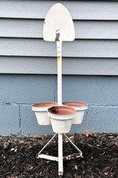 A Bespoke Vintage Shovel Form Plant Stand