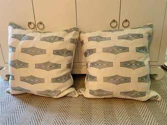 Pair Of Beautiful Down Filled 24' Throw Pillows