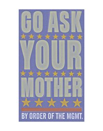 Rules Wall Art - 'Ask Your Mother'