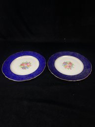 Steubenville Floral Blue Trimmed Dishes