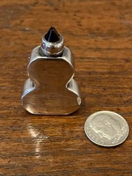 Sterling Miniature Perfume Bottle Or Smelling Salt Container - Marked 925 Italy 1.75' Tall