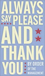 Rules Wall Art - 'Please And Thank You'