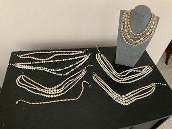 Collection Of Faux Pearl Necklaces Lot 1 (Japan)