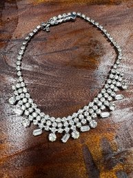 Vintage Triple Strand Rhinestone Necklace