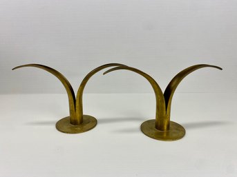 Swedish Ystad Brass Candlesticks