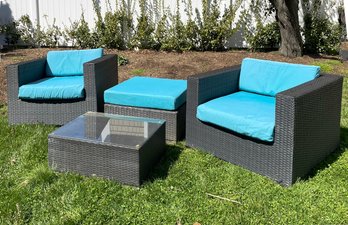 A Fabulous Set Of Modern Resin Outdoor Furniture, Possibly West Elm