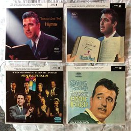 Lot Of 4 Tennessee Ernie Ford Picture Sleeve Vinyl 45 Rpm Spiritual Records EX/NM