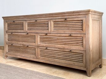 A Modern Shutter Dresser In Reclaimed Oak By Restoration Hardware