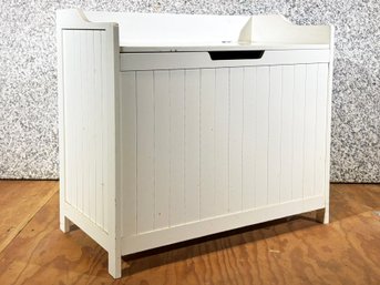 A Paneled Wood Storage Chest