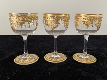 Antique Gold Encrusted Glass