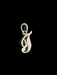 Sterling Silver 'J' Pendant