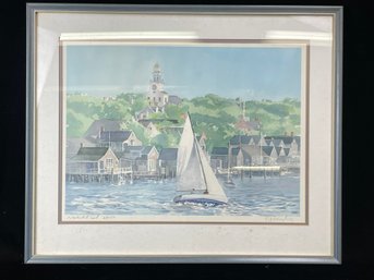 'Nantucket Sail' Numbered Print In Frame - Signed R. E. Kennedy