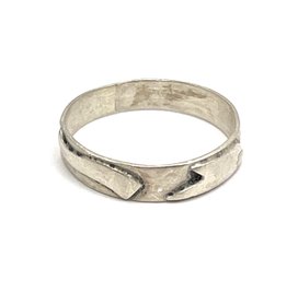 Vintage Sterling Silver Abstract Band Ring, Size 8