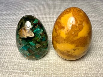 King Solomon Stone Paperweight With Marble Egg