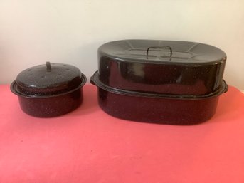 Enameled Roaster Dutch Oven Lot