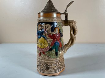 Vintage KW German Musical Hand Painted Beer Stein (non Working)