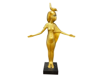 Gilded Egyptian Serket Deity Statue