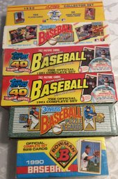 Lot Of 6 1990s Complete Sealed Baseball Card Sets