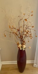 Burgundy Floor Vessel Vase