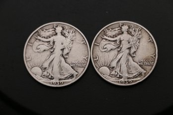 1939 S 1939 Silver Walking Liberty Half Dollar Coins