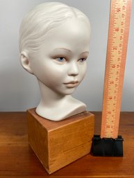 Cybis Porcelain Head Bust Girl Female