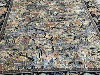 An Antique 1930s Anglo MJ Whittall Birds Of Paradise Rug, 9x12 Feet