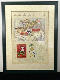 Michael Eisemann Watercolor Art Floral Table Still Scape