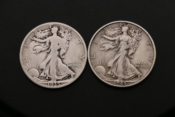 1935 D 1945 S Silver Walking Liberty Half Dollar Coin