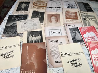 Fabulous Lot Of All Vintage PLAYBILLS Assorted Playbills From 1930s - 1950s - Including Westport Playhouse