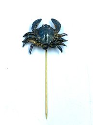 Vintage Sterling Silver Crab Upcycle To Stick Pin