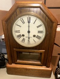 Vintage SETH THOMAS 'country Cottage' Oak-case Mantle Clock- Running