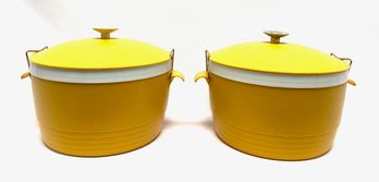 Pair Of Vintage Sunfrost Thermoware Food Storage Containers W/ Snap Closure Lid